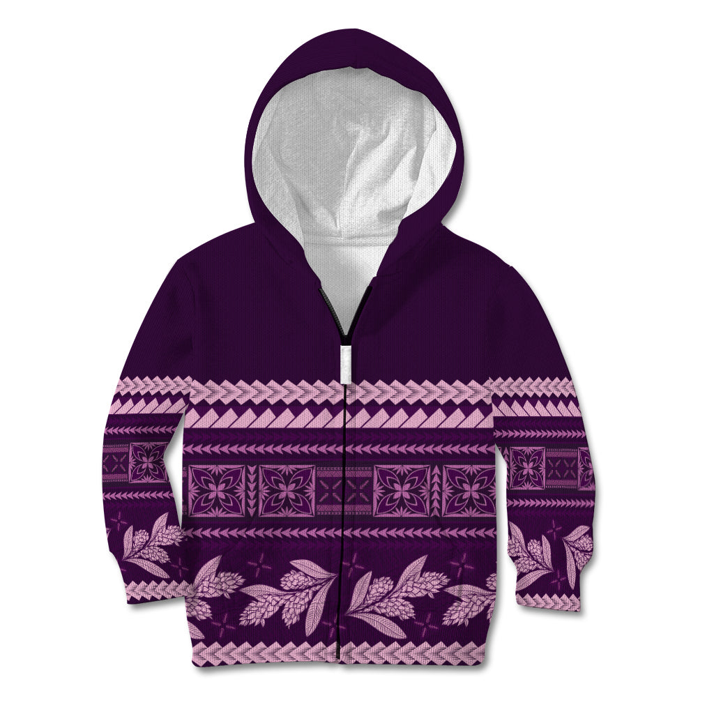Purple Samoa Siapo Teuila Flowers Kid Hoodie