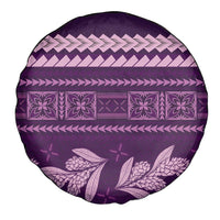 Purple Samoa Siapo Teuila Flowers Spare Tire Cover