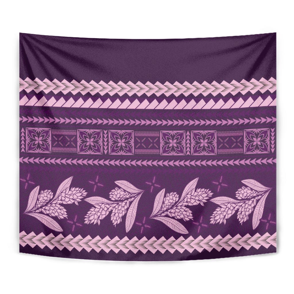 Purple Samoa Siapo Teuila Flowers Tapestry