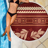 Red Samoa Siapo Teuila Flowers Beach Blanket
