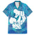 Turquoise Polynesia Father's Day Family Matching Off Shoulder Maxi Dress and Hawaiian Shirt Dad You Are My Hero
