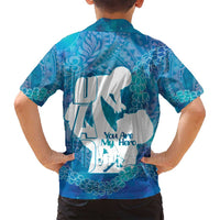 Turquoise Polynesia Father's Day Family Matching Summer Maxi Dress and Hawaiian Shirt Dad You Are My Hero LT14 - Polynesian Pride