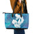 Turquoise Polynesia Father's Day Leather Tote Bag Dad You Are My Hero