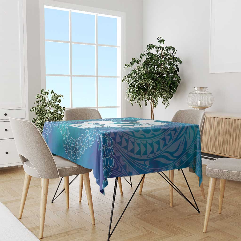 Turquoise Polynesia Father's Day Tablecloth Dad You Are My Hero