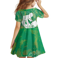 Green Polynesia Father's Day Family Matching Short Sleeve Bodycon Dress and Hawaiian Shirt Dad You Are My Hero LT14 - Polynesian Pride