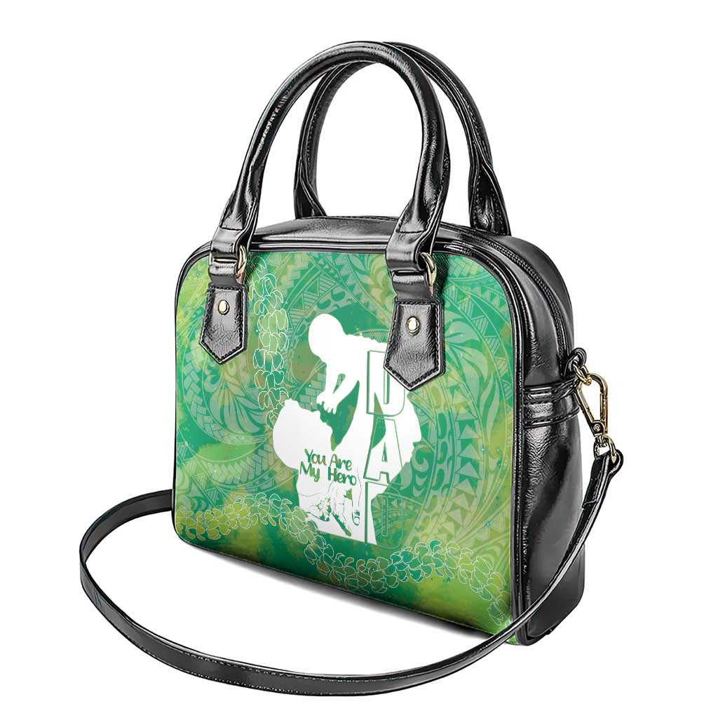 Green Polynesia Father's Day Shoulder Handbag Dad You Are My Hero