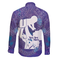 Purple Polynesia Father's Day Family Matching Tank Maxi Dress and Hawaiian Shirt Dad You Are My Hero LT14 - Polynesian Pride