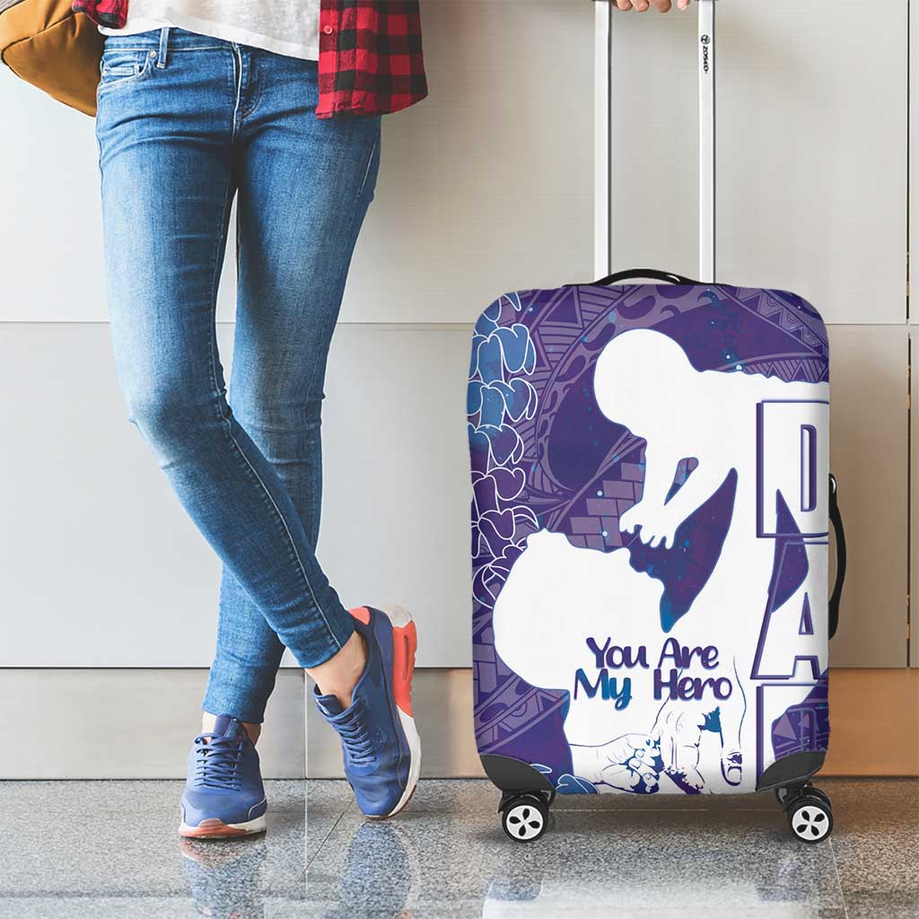 Purple Polynesia Father's Day Luggage Cover Dad You Are My Hero