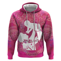 Pink Polynesia Father's Day Hoodie Dad You Are My Hero