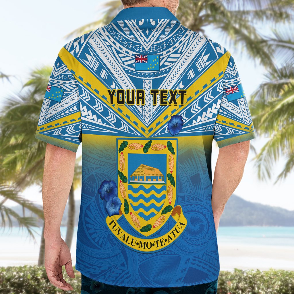Personalised Tuvalu Independence Day Hawaiian Shirt Tuvaluan Proud 45th Anniversary Polynesian Pattern LT14 - Polynesian Pride
