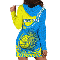 Personalised Palau Independence Day Hoodie Dress Happy 29th Anniversary Polynesian Hammerhead Shark LT14 - Polynesian Pride