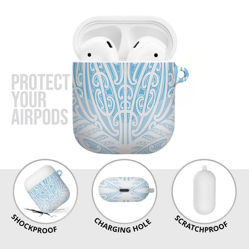Blue New Zealand Puhoro Maori Tattoo AirPods Case
