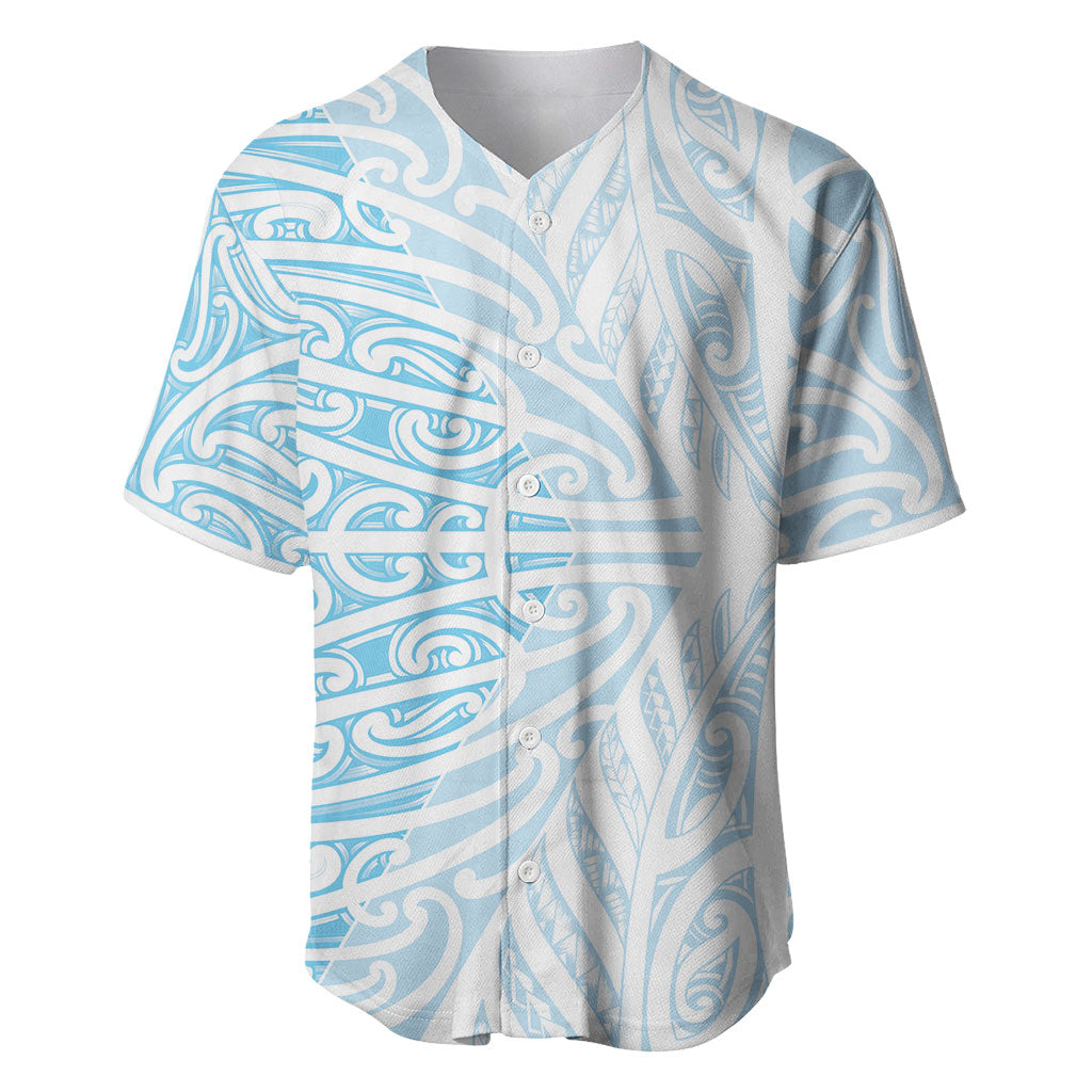 Blue New Zealand Puhoro Maori Tattoo Baseball Jersey LT14 Blue - Polynesian Pride