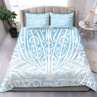 Blue New Zealand Puhoro Maori Tattoo Bedding Set