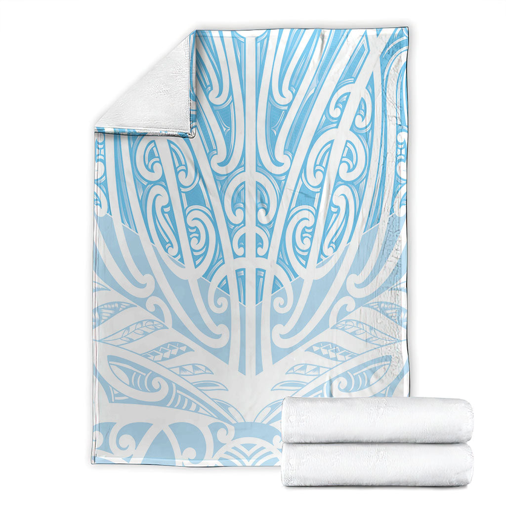 Blue New Zealand Puhoro Maori Tattoo Blanket