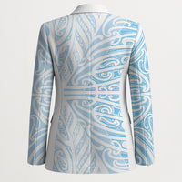 Blue New Zealand Puhoro Maori Tattoo Blazer