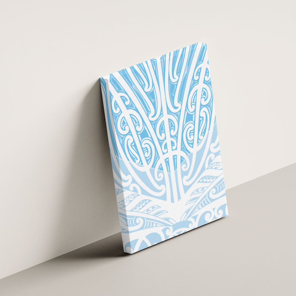 Blue New Zealand Puhoro Maori Tattoo Canvas Wall Art