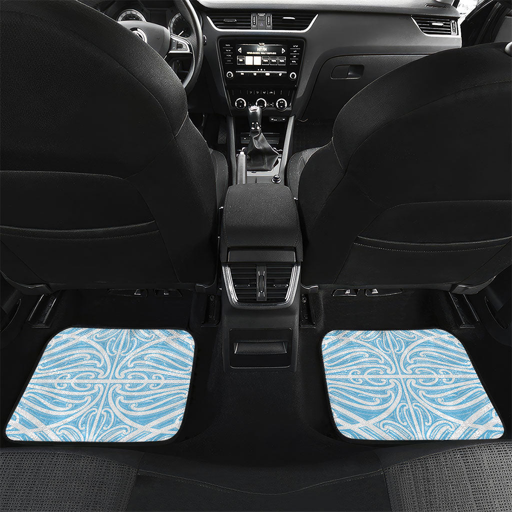 Blue New Zealand Puhoro Maori Tattoo Car Mats