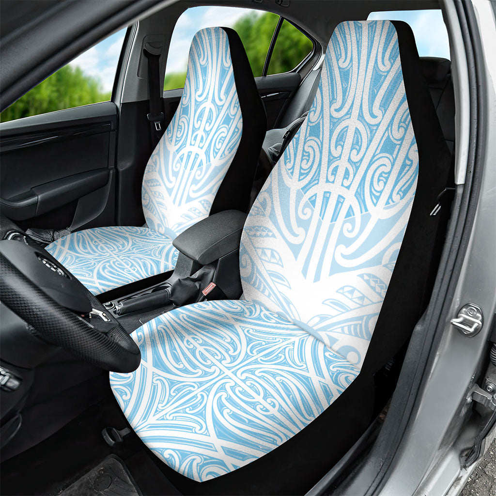 Blue New Zealand Puhoro Maori Tattoo Car Seat Cover