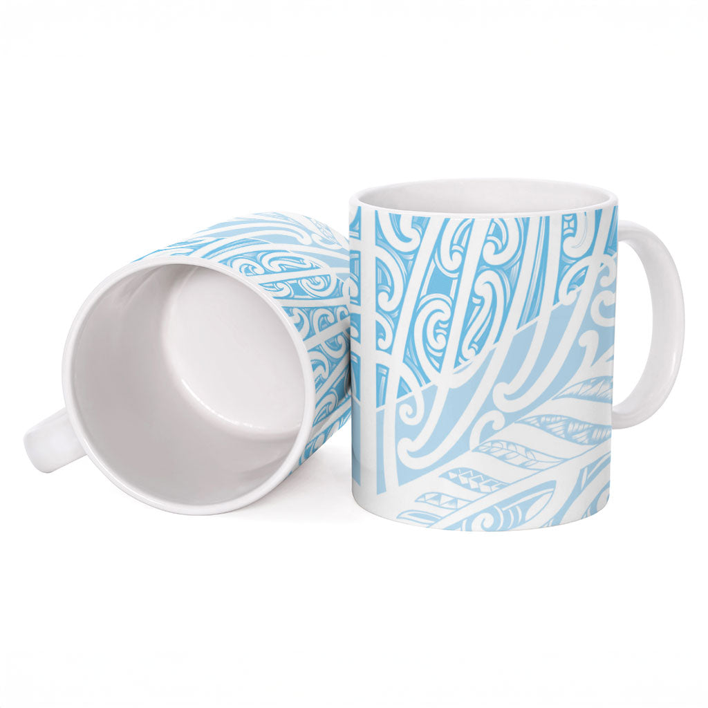 Blue New Zealand Puhoro Maori Tattoo Ceramic Mug