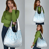 Blue New Zealand Puhoro Maori Tattoo Grocery Bag