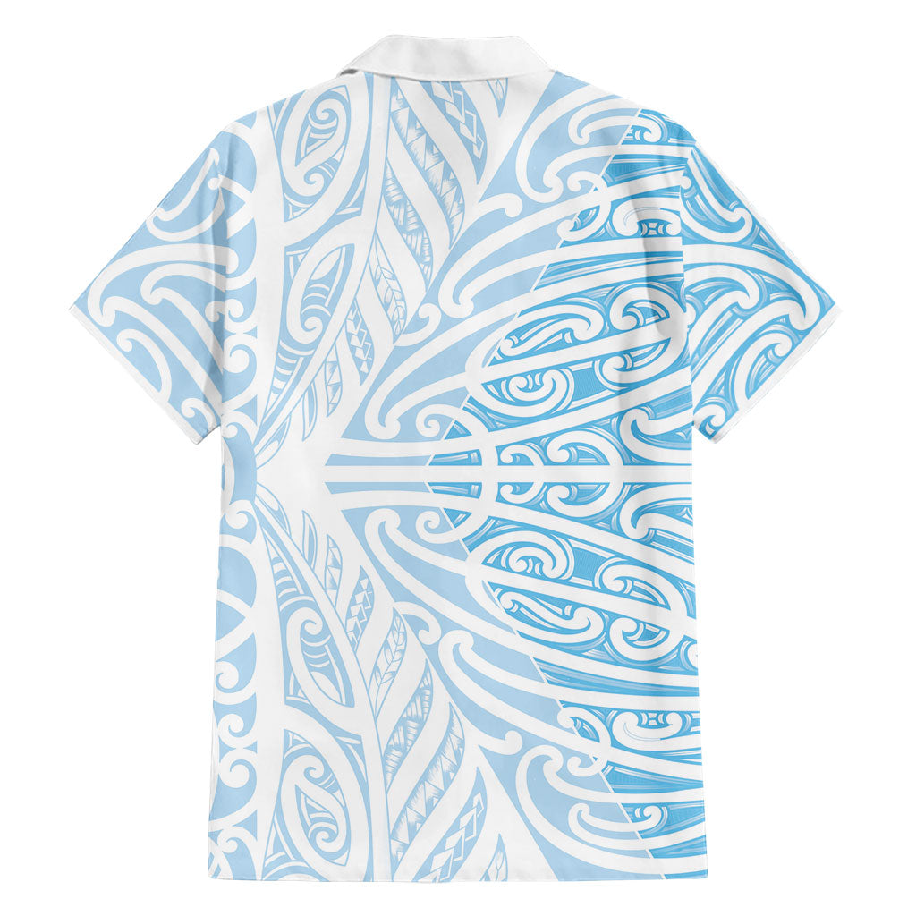 Blue New Zealand Puhoro Maori Tattoo Hawaiian Shirt