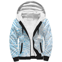 Blue New Zealand Puhoro Maori Tattoo Sherpa Hoodie