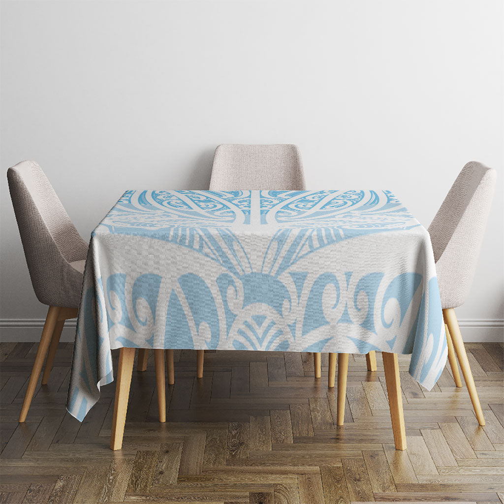 Blue New Zealand Puhoro Maori Tattoo Tablecloth