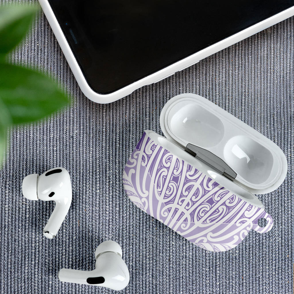 Purple New Zealand Puhoro Maori Tattoo AirPods Case