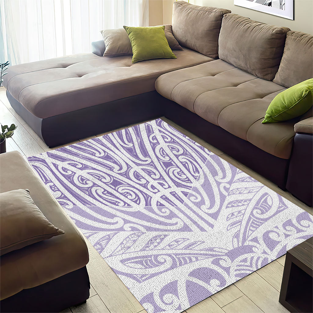 Purple New Zealand Puhoro Maori Tattoo Area Rug