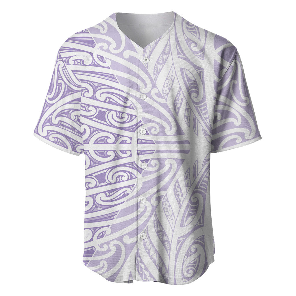 Purple New Zealand Puhoro Maori Tattoo Baseball Jersey LT14 Purple - Polynesian Pride