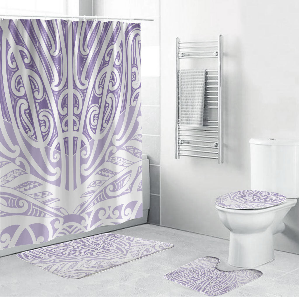 Purple New Zealand Puhoro Maori Tattoo Bathroom Set