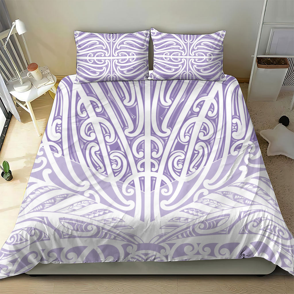 Purple New Zealand Puhoro Maori Tattoo Bedding Set