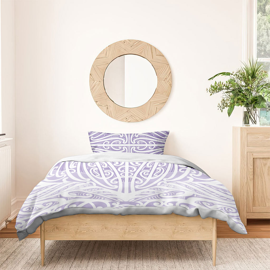Purple New Zealand Puhoro Maori Tattoo Bedding Set
