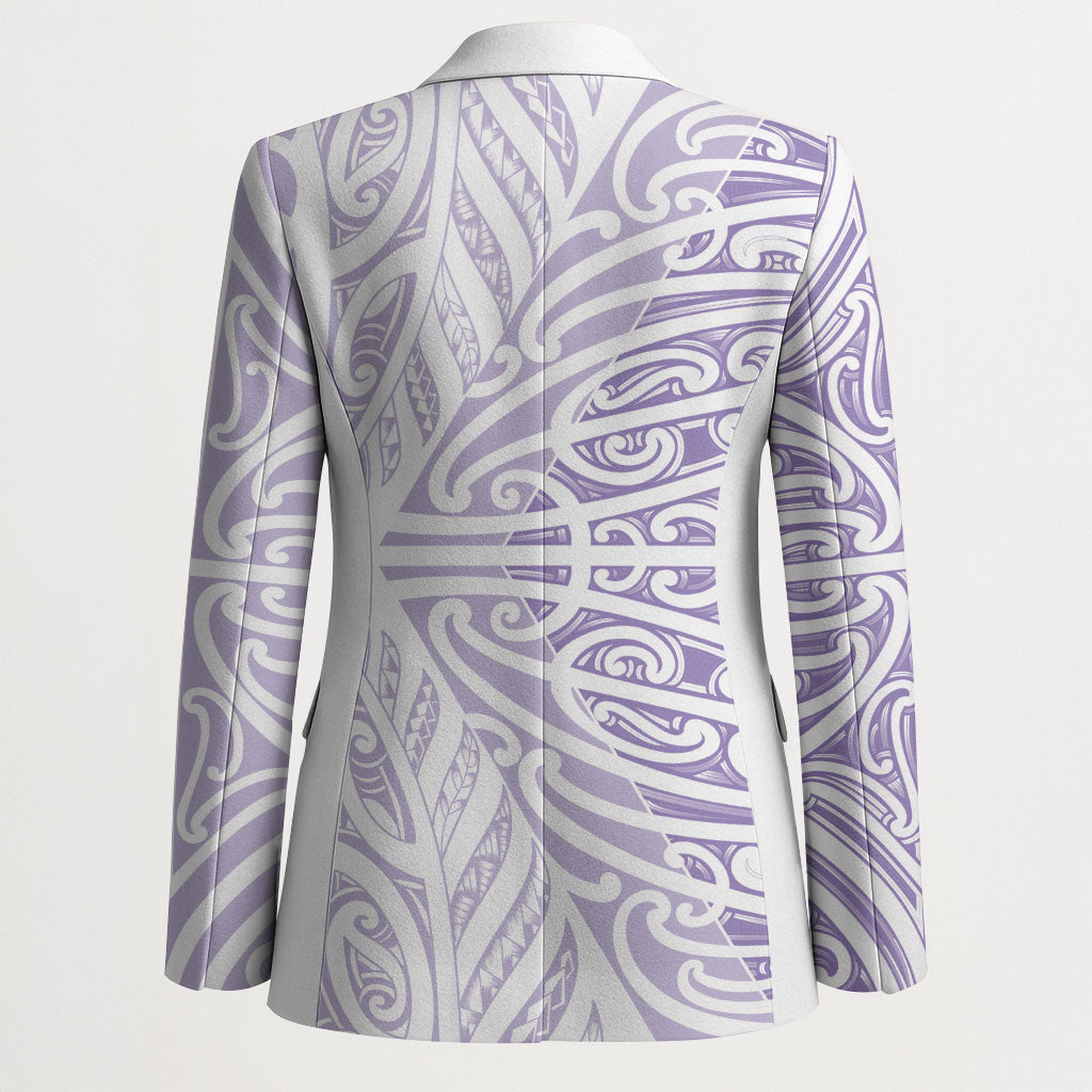 Purple New Zealand Puhoro Maori Tattoo Blazer