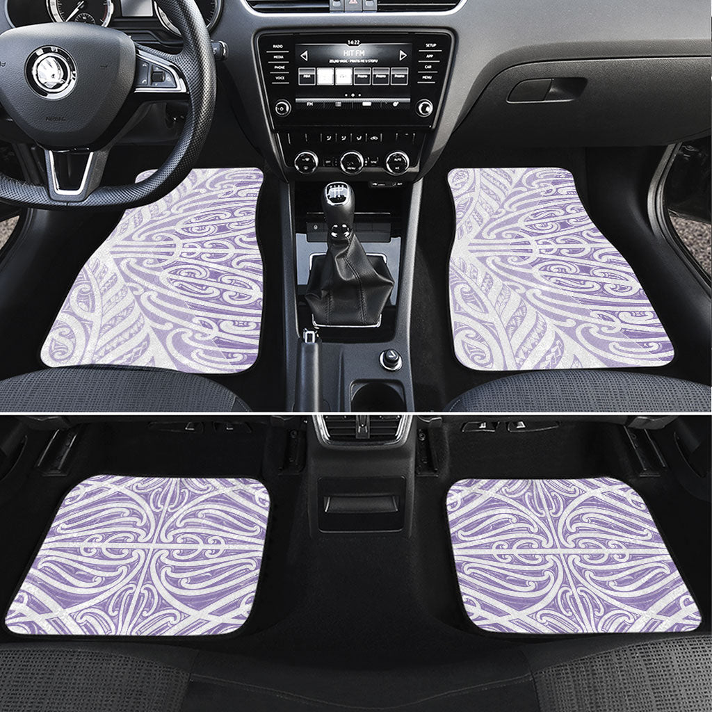 Purple New Zealand Puhoro Maori Tattoo Car Mats