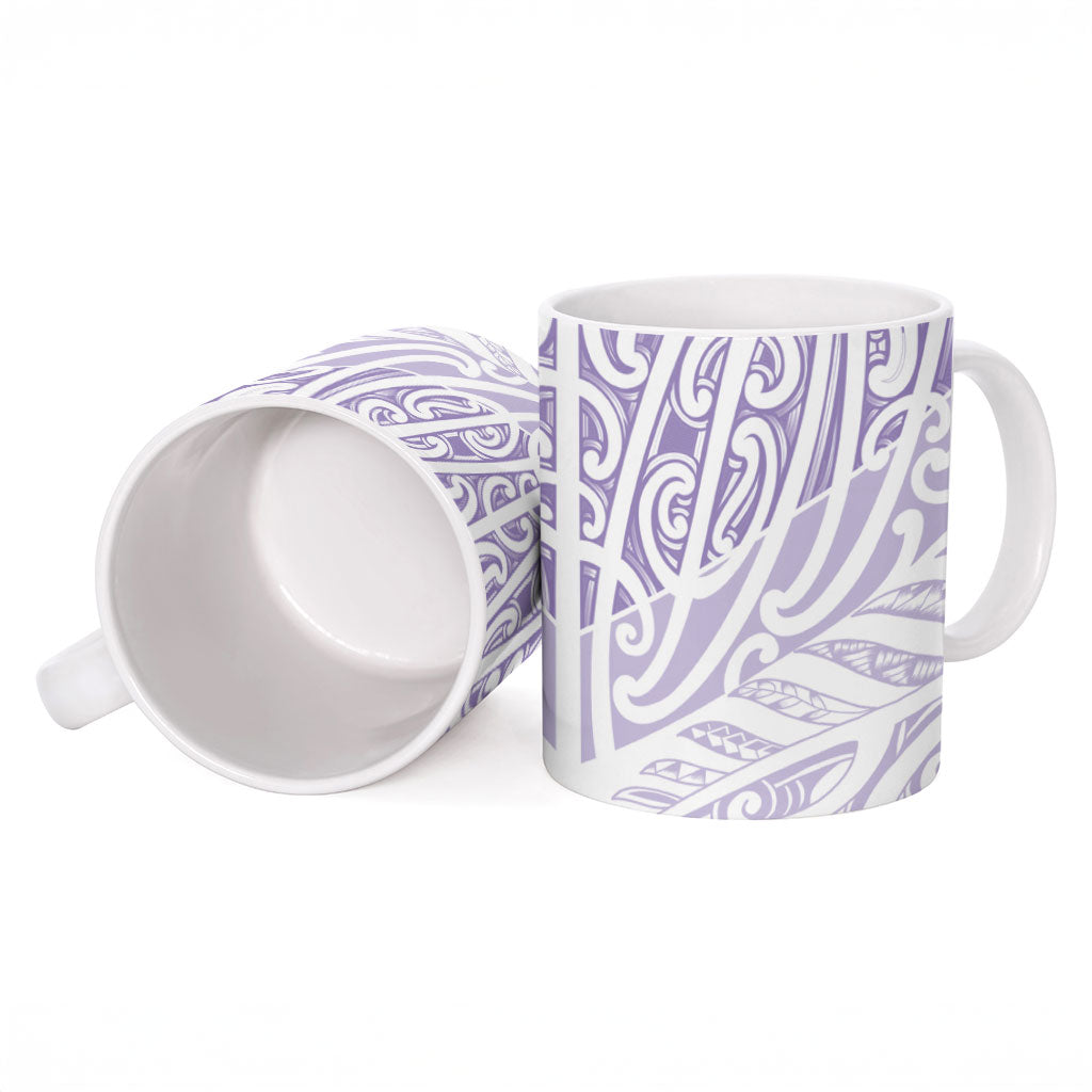 Purple New Zealand Puhoro Maori Tattoo Ceramic Mug