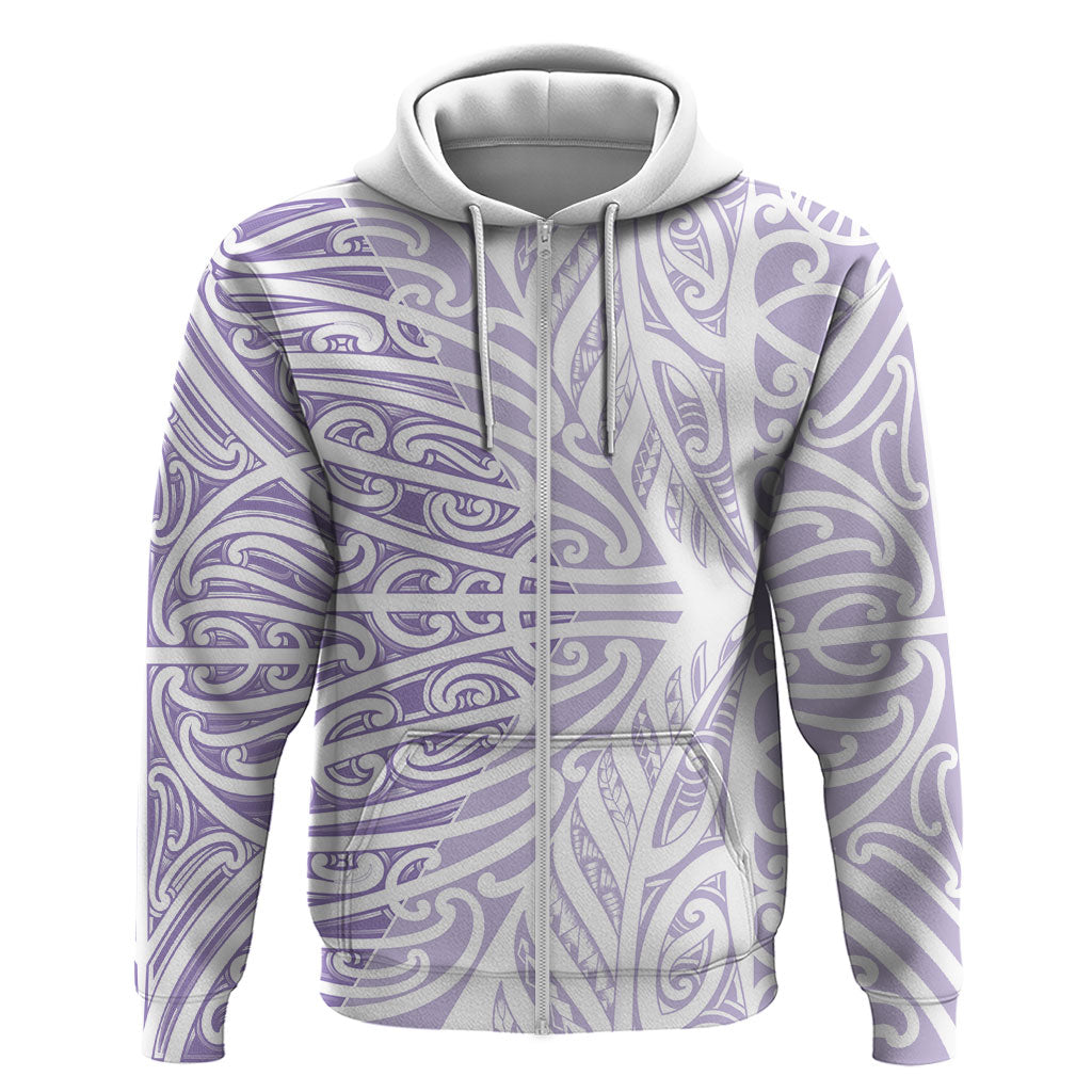 Purple New Zealand Puhoro Maori Tattoo Hoodie