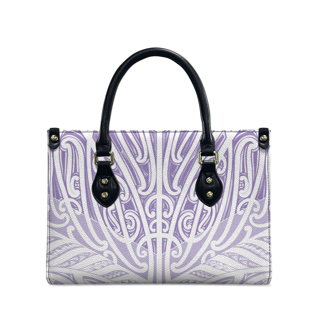Purple New Zealand Puhoro Maori Tattoo Leather Bag