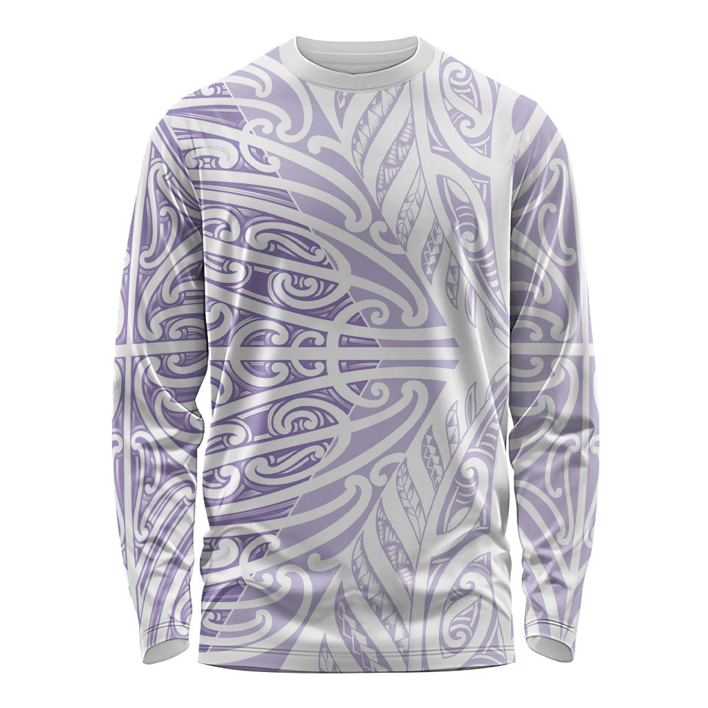 Purple New Zealand Puhoro Maori Tattoo Long Sleeve Shirt LT14 Unisex Purple - Polynesian Pride