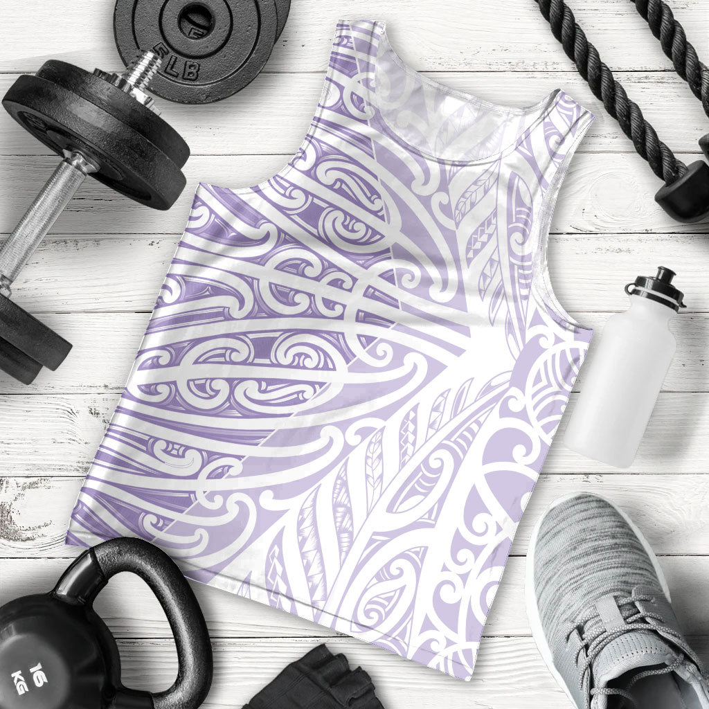 Purple New Zealand Puhoro Maori Tattoo Men Tank Top