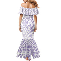 Purple New Zealand Puhoro Maori Tattoo Mermaid Dress