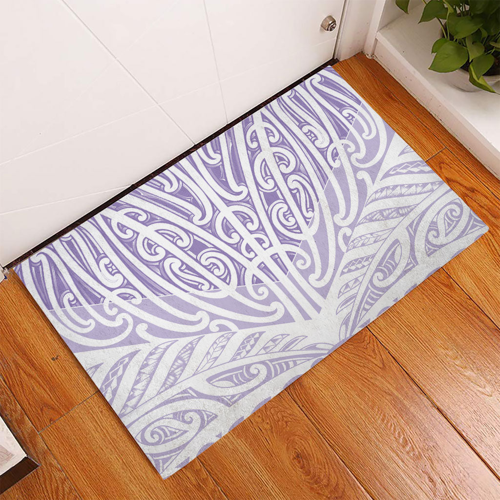 Purple New Zealand Puhoro Maori Tattoo Rubber Doormat