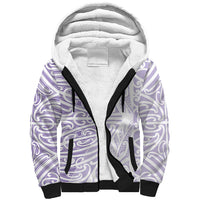 Purple New Zealand Puhoro Maori Tattoo Sherpa Hoodie