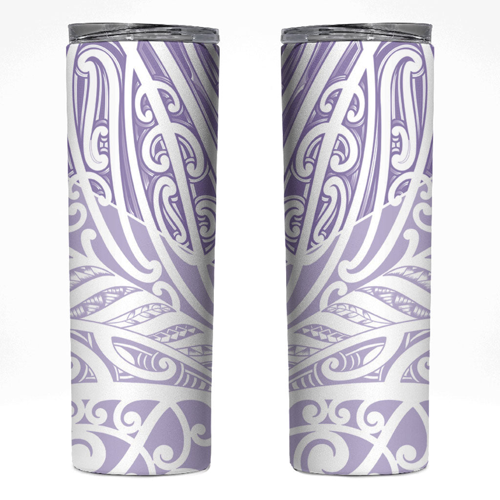 Purple New Zealand Puhoro Maori Tattoo Skinny Tumbler