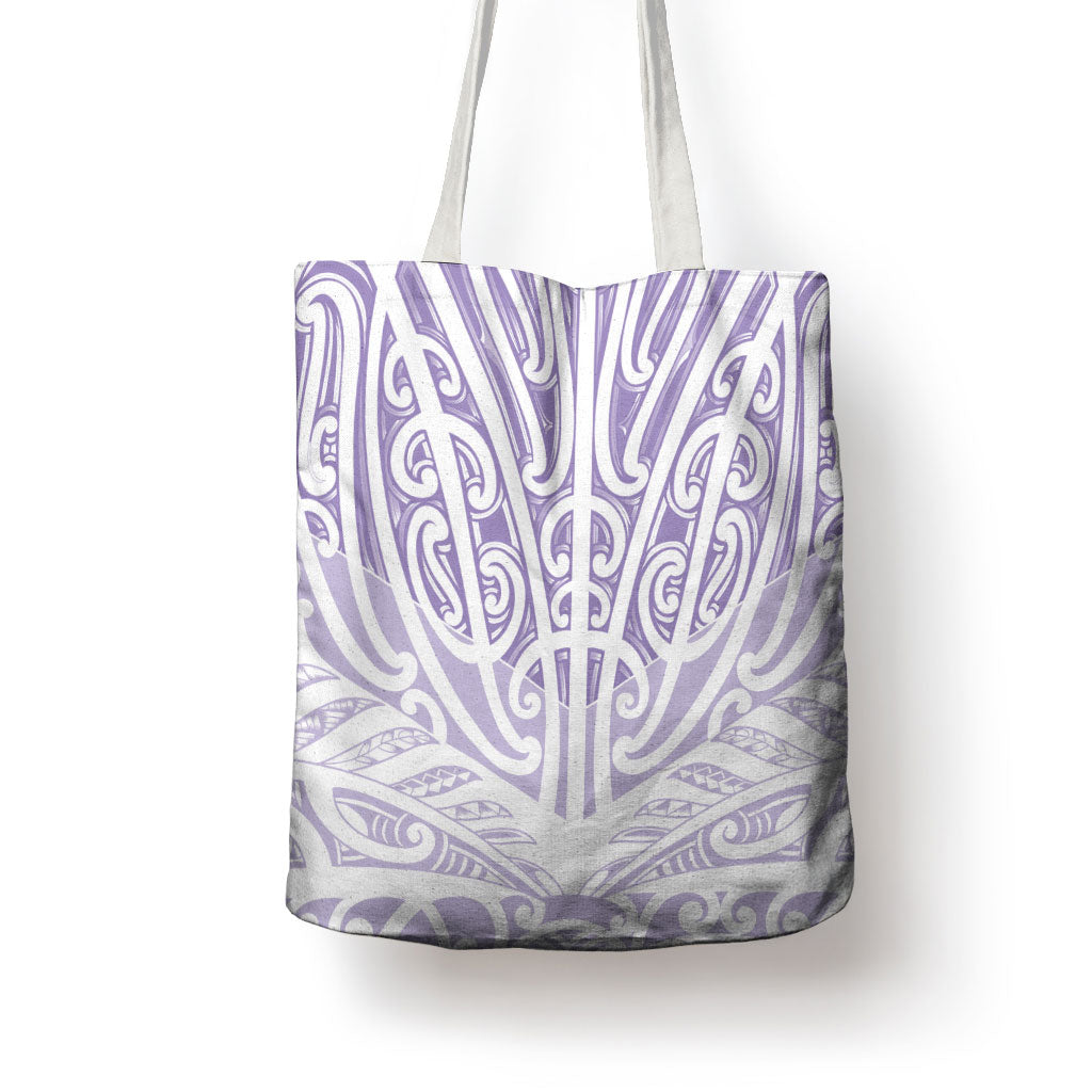 Purple New Zealand Puhoro Maori Tattoo Tote Bag