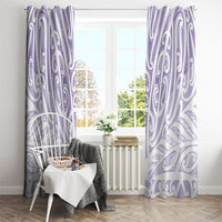Purple New Zealand Puhoro Maori Tattoo Window Curtain