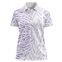 Purple New Zealand Puhoro Maori Tattoo Women Polo Shirt