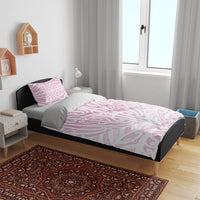 Pink New Zealand Puhoro Maori Tattoo Bedding Set