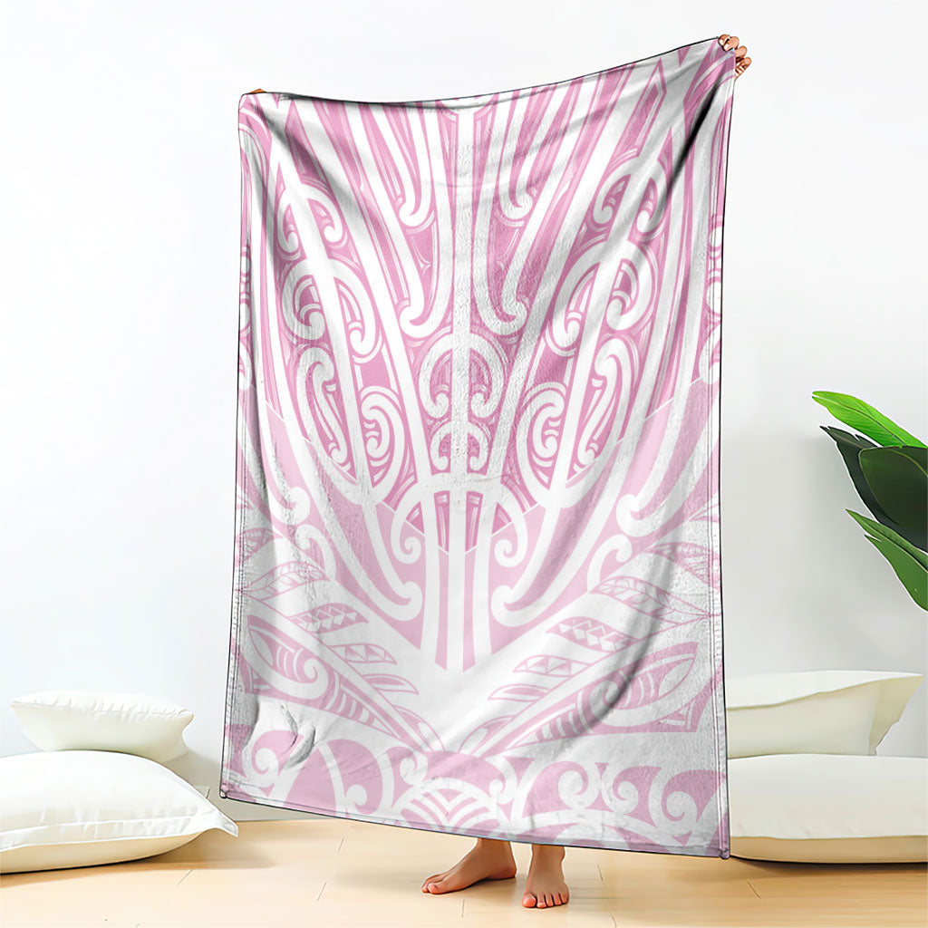 Pink New Zealand Puhoro Maori Tattoo Blanket